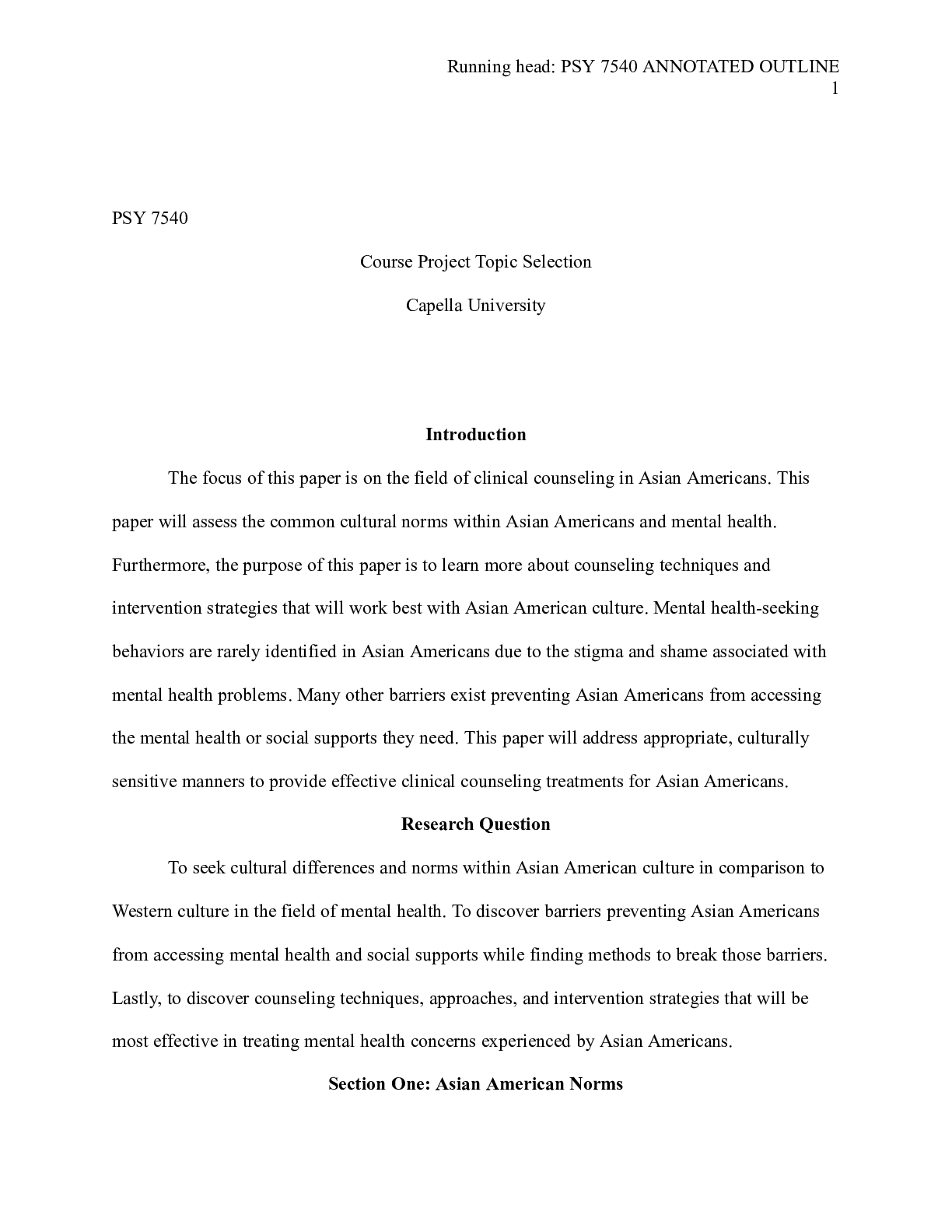 Preview of PSY7540__Unit_6_Assignment_.doc    PSY 7540   Course Project Topic Selection  Capella Univ
